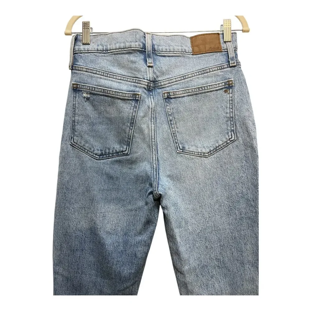Madewell Perfect Vintage Crop Jeans Women’s 27 High Rise Light Wash Distressed - Picture 6 of 9